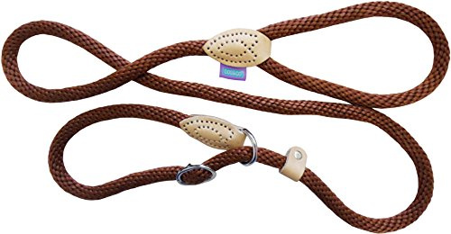 Dog and Co Rope Slip Dog Lead, 150 x 1.4 cm/ 60-inch x 5/8-inch, Brown