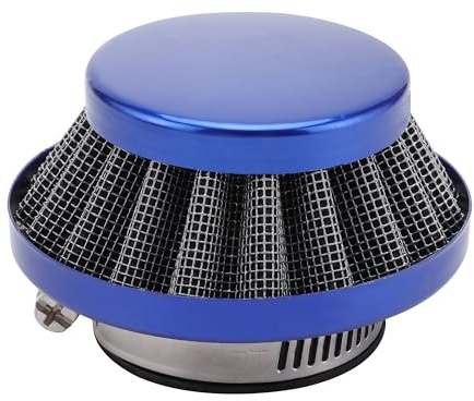 GOOFIT Filtro de Aire Conico Moto 35mm Aluminio Vertical Universal Pit Bike reemplazo para 47cc 49cc 50cc 70cc 90cc 110cc 125cc Motocross Ciclomotor Pocket Bike Scooter Quad Azul