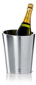 Leopold Vienna Raffreddatore Champagne a Doppia Parete, Acciaio Inossidabile, Silver, 17.3 x 17.3 x 22 cm