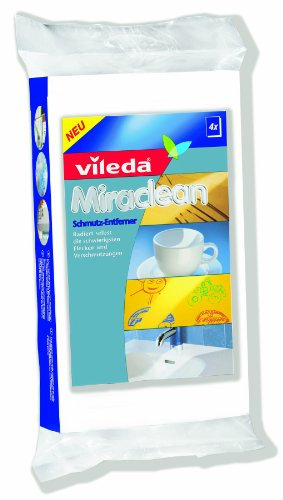Vileda Miraclean Schmutzradierer - optimal zum Lösen von Schmutz auf harten Oberflächen - 4er Pack