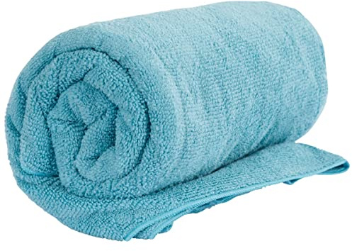 Trespass Lightweight Soft Touch Blue Terry Towel With Drawstring Bag