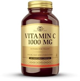 Solgar 1000 mg Vitamin C Vegetable Capsules - Pack of 250 - Contributes to a Healthy Immune System - Free from Sugar, Salt and Starch - Vegan