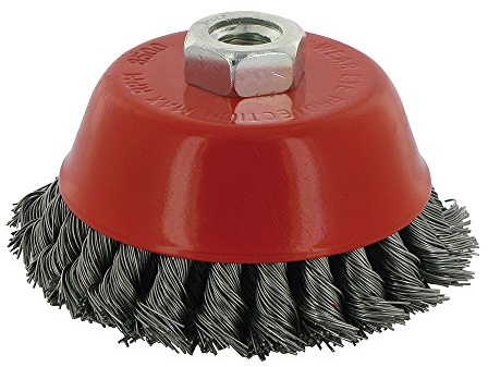 Silverline Tools 763567 - Cepillo de vaso con doble trenzado de acero (100 mm)