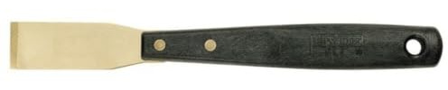 HYDE 12040 Brass Long-Handle Chisel Scraper, 1-5/16-inch Stiff