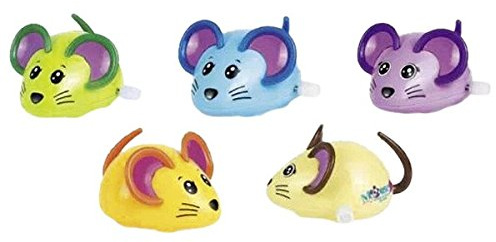 goki 13220 Maus zum Aufziehen, L= 7,5 cm, Kunststoff, mehrfarbig (Farbe zufällig, 1 Stück)