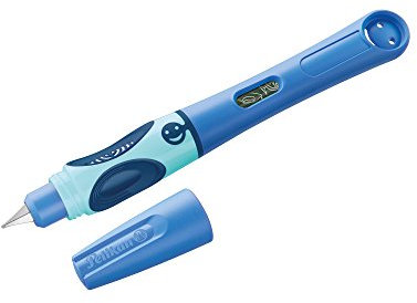 Pelikan 927970 Füllhalter griffix, Blau, für Rechtshänder, mit Drehkappe