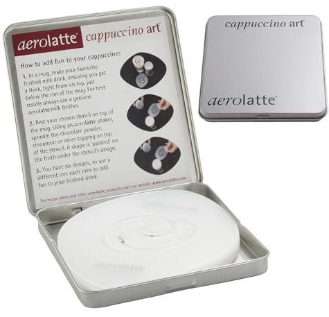 aerolatte Cappuccino Stencil Set, for Latte Coffee Art, Set of 6 Stencils …