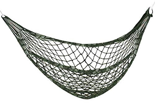 TRIXES Kleine Army Reise hängematte aus Nylon für Camping, zum Entspannen und Schlafen oder für den Garten