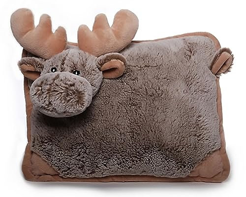 Inware 6800 – Smuskudde älg, beige, ca. 35 x 25 cm, gosedjurkudde, babykudde, barnkudde