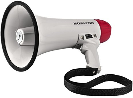MONACOR Stageline TM-11 173480 - Megafono, colore: Bianco
