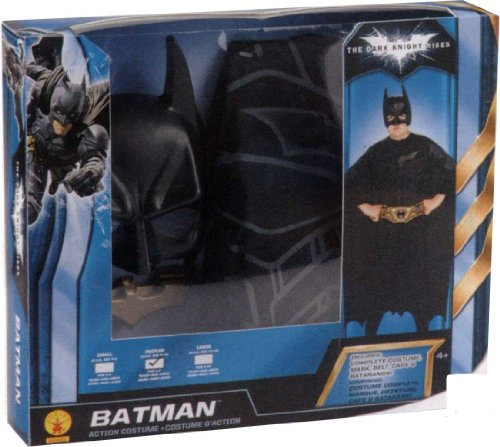 COSTUME DI CARNEVALE BATMAN ABITO CON GADGET TAGLIE DAI 7 AGLI 8 ANNI