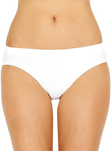 POMPEA Fulgar Feel Lot de 6 slips en microfibre douce sans couture avec cheville bactériostatique anatomique fonctionnelle avec fil Odor Control Q-Skin® by Fulgar Feel, Blanc, S/M
