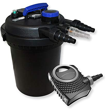 Set Filtro a pressione 10000l Chiarificatore UVC 11W Pompa 70 W