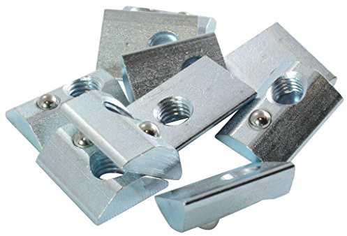 10x Nutenstein 8 St M8 schwer Nut 8 - Typ I - M8 ohne Steg, Federkugel, Stahl