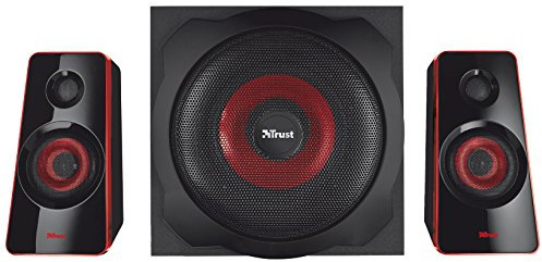 Trust Altoparlanti 2.1 Gaming GSP-421 120W Max. (60W RMS) SUBWOOFER Legno 40W Telecomando cablato con ingresso Linea