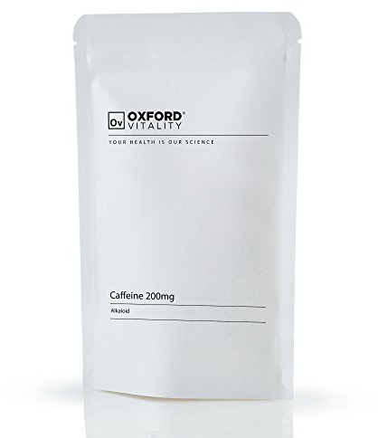 Caffeine 200mg Tablets | Caffeine Supplement | Food Supplement | Oxford Vitality (500 Tablets)