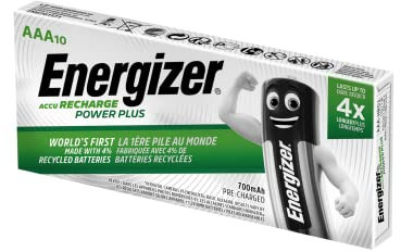 Rechargeable Battery LR3 (AAA) NiMH Energizer Power Plus HR03 E300626400 700 mAh 1.2 V 10 pc(s)