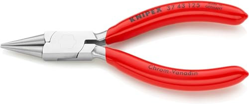 KNIPEX Greifzange für Feinmechanik verchromt mit Kunststoff überzogen 125 mm, 37 43 125