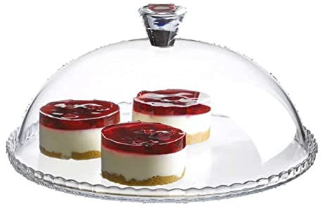 Piatto da portata dolci e torta completo di campana patisserie diametro 32 Cm