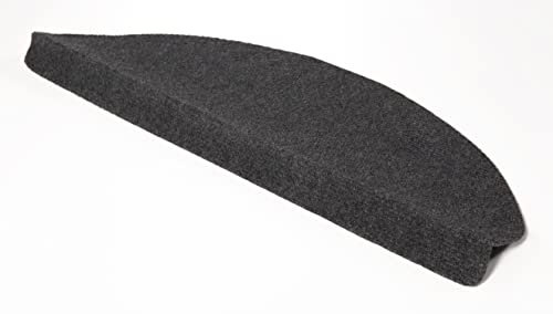 andiamo Stufenmatte Paris - Treppenstufen Matten selbstklebend - Treppenteppich 15er Set - Stufenmatten innen als Schutz für die Treppe vor Kratzern und Abnutzung 23 x 65 cm anthrazit