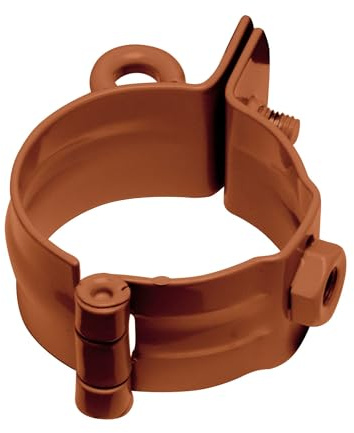 INEFA Rohrschelle mit Gewinde DN50 / 50mm Braun | Fallrohrschelle Stahl verzinkt, Dachrinnenzubehör, einfache Montage, Made in Germany