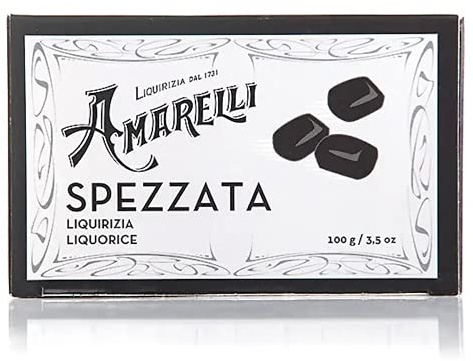 Amarelli Spezzata Nera, Lakritzpastillen mit seiner starken und unverwechselbaren Geschmack