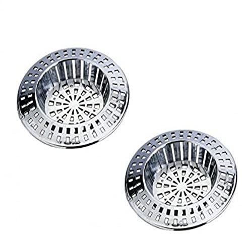 Merriway BH02804 - Plástico Sink Colador Pequeño, Chrome (Paquete De 2)
