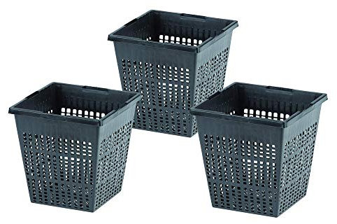 Other Square Baskets Pond Garden Planting Plants - Pack of 3 (X-Small 11x11x11cm)