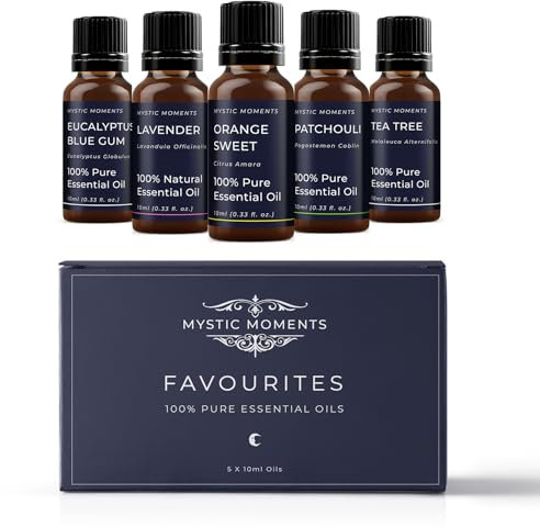 Mystic Moments Mystic Moments - Set di 5 oli essenziali Favourites, 10 ml, 100% puri