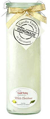Candle Factory Kerze Big Jumbo Kerzen Windlicht weiß Duft White Christmas 306052