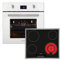 Forno di Colore di design bianco + Siemens-piano cottura in vetroceramica, classe di efficienza energetica: A