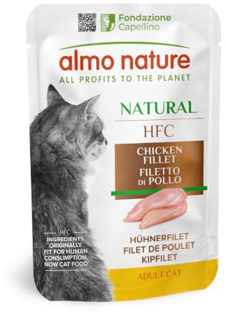 Almo Nature HFC Natural Cat Pouch - Chicken Fillet (Pack of 24 x55g)