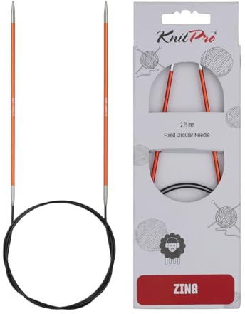 Knit PRO Zing: Fixerade cirkulära sticknålar 2.75 Orange