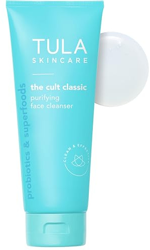 TULA Skin Care Cult Classic Purifying Face Cleanser - Supersize, Gentle and Effective Face Wash, Makeup Remover, Nourishing and Hydrating, 6.7 oz.