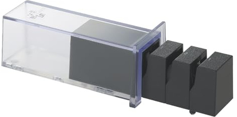 KAI Seki Magoroku Diamant- und Keramikschärfer für EINSEITIG geschliffene Klingen - Keramik Körnung 150 (2x), Diamant 270 (2x), Keramik 1000 (2x) Abmessung 13,8 x 5,1 x 5,7 cm