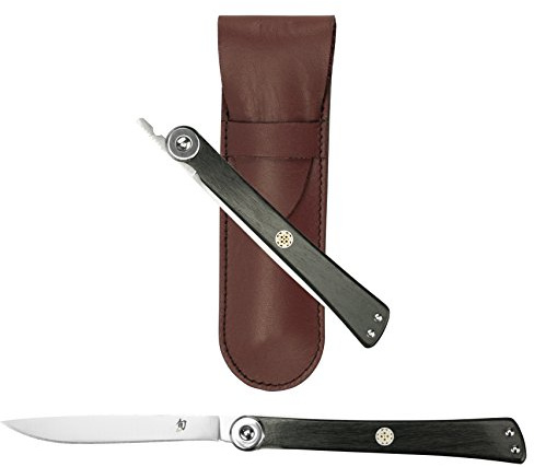 Shun Higo-No Kami Personal Steak Knife, 3.5” Handcrafted Japanese Knife, VG10 Stainless Steel Blade, Pakkawood Handle