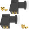2X ARLI Universal Quad LNB 0.1 dB – 4 Teilnehmer mit Wetterschutz + 8X F-Stecker vergoldet 40 mm Feed HDTV 4K 8K DVB-S2
