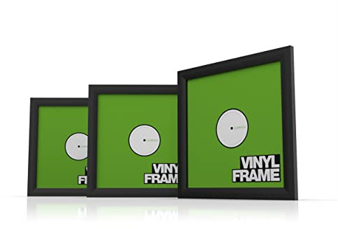 Glorious Vinyl Frame Set Black - 3x marcos de cubierta de vinilo para discos de 12'', Diseño interior con estilo con tus discos favoritos, negro
