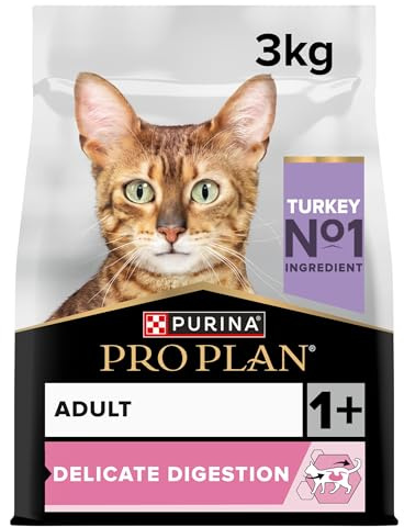 PRO PLAN Delicate Digestion Adult Dry Cat Food Turkey 3kg Pack