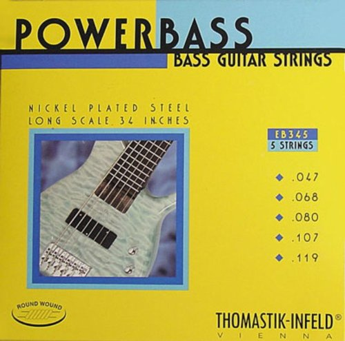 Thomastik-Infeld EB345 Bass Guitar Strings: Power Bass 5 String Magnecore Set G, D, A, E, B Set