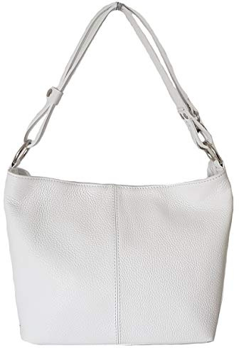 Bottega Carele Borsa Donna a spalla in vera pelle made in Italy BC214 (Bianco)