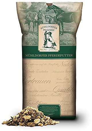 Mühldorfer 6-Korn Plus, 20 kg, pelletfreies Vollkornmüsli, mit Schwarzhafer, energiespezifisch, Futter für alle Pferde und Ponys
