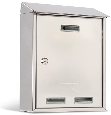 CASSETTA POSTALE PER ESTERNO IN ACCIAIO INOX 25x30x10 cm