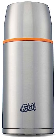 Esbit Edelstahl Isolierflasche Classic 750 ml - für warme und kalte Getränke - Edelstahl Thermoflasche mit 2 Bechern