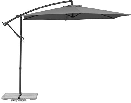 Schneider Sonnenschirm 772-15 Venus, grau, 300 cm rund, Gestell Stahl, Bespannung Polyester, 11.2 kg