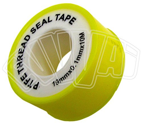 Cinta teflón 19 mm Rollo 10 mt para sellado roscas Racores Gas Agua