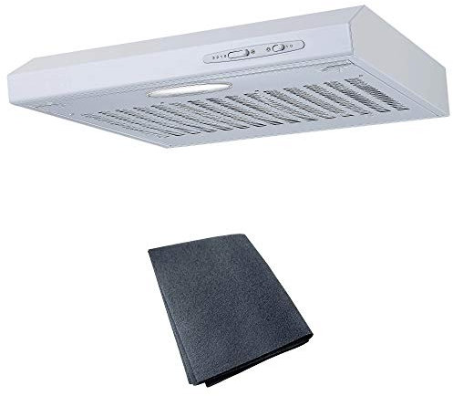 Cookology 50cm Visor Cooker Hood in White with Filter | Kitchen Extractor Fan