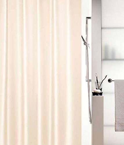 Spirella Anti-Schimmel Duschvorhang - Anti-Bakteriell, waschbar, wasserdicht, Polyester, „Altro Champagne Beige“ 180x200cm