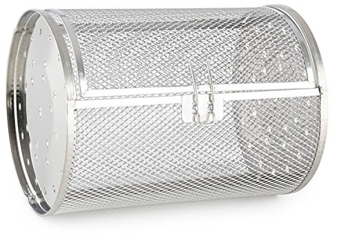 Klarstein BBQ-Cage 3D-Grill-Käfig - rundum Edelstahl , Zubehör , Ersatzteil , Durchmesser: 14 cm , Höhe: 21cm , Vitair Baureihe , silber