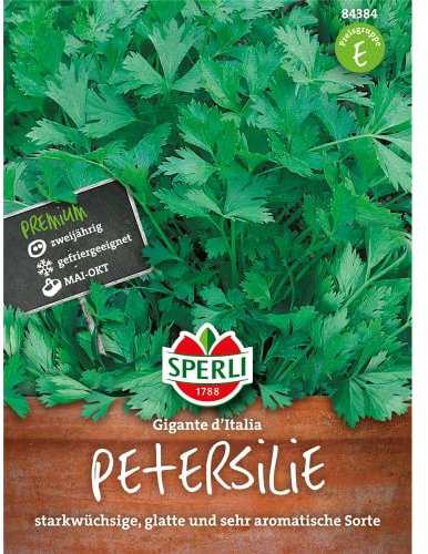 Sperli Petersiliensamen Gigante d’Italia 84384 - Kräutersamen für eine vitaminreiche und glattblättrige Petersilie mit einem Inhalt für 250 Pflanzen - Saatgut